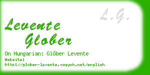 levente glober business card